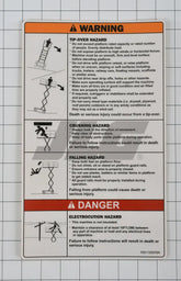 1001132376 Decal, Danger/Warning | JLG
